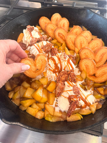 Caramel Apple Pie Skillet with Palmiers