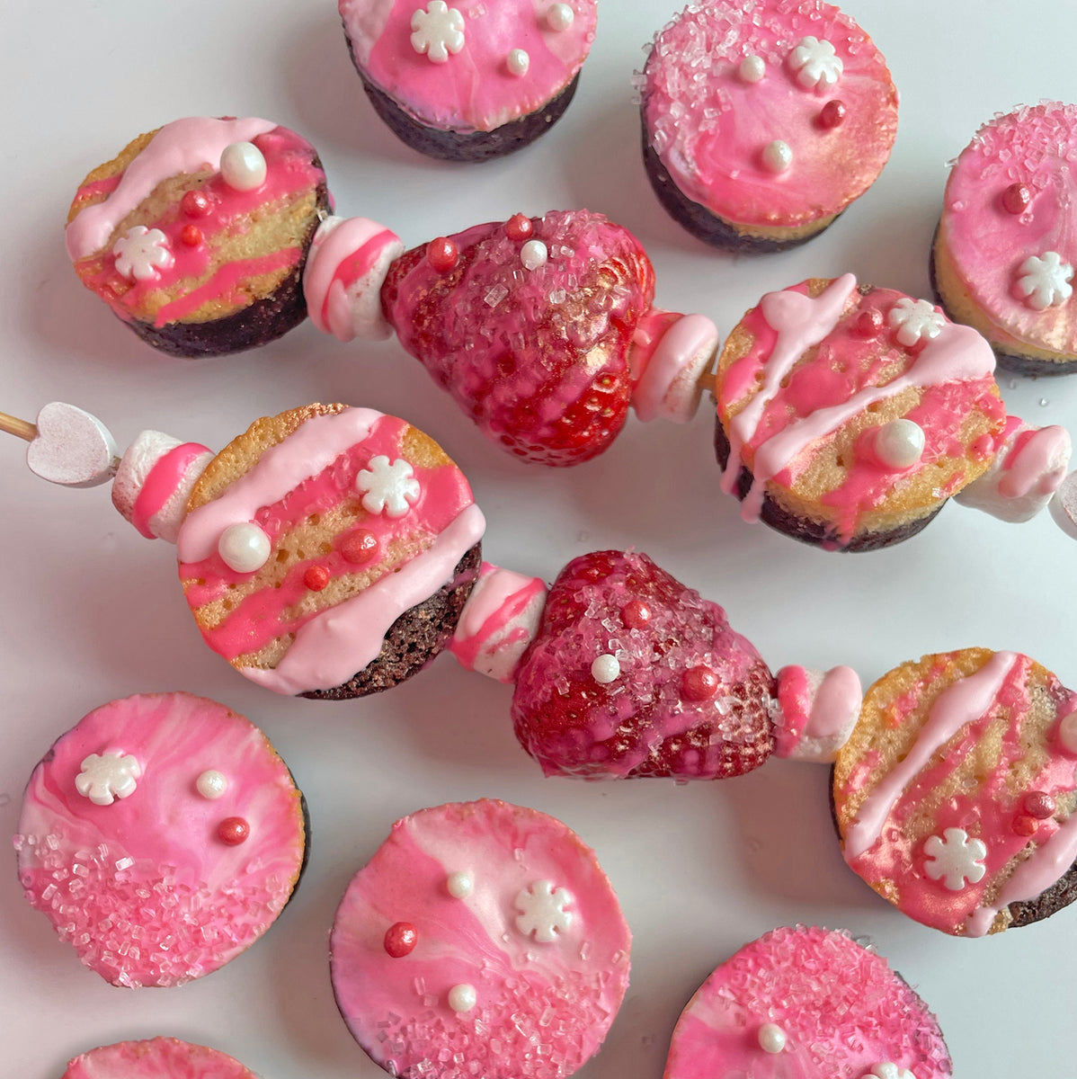 Pink Swirl Duet Bites & Skewers Sugar Bowl Bakery