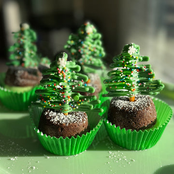 Brownie Bites with Christmas Trees