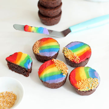 Rainbow St. Patrick's Day Brownie Bites