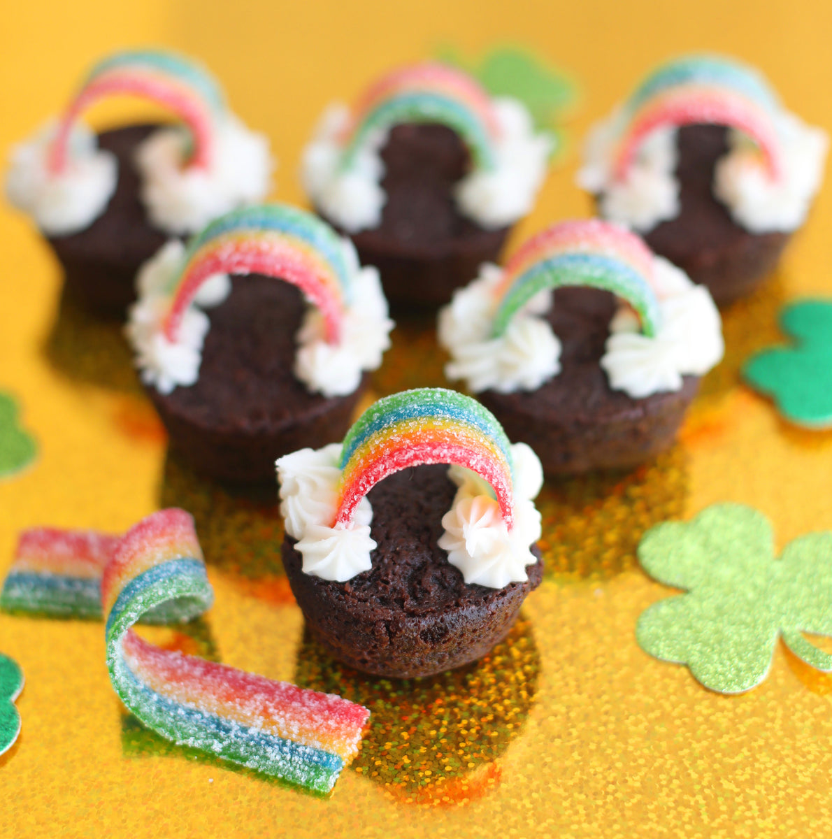 St. Patrick's Day Rainbow Brownies Sugar Bowl Bakery